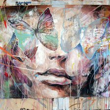 Схема вышивки «Девушка»