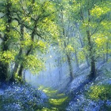 в летнем лесу