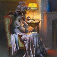 Схема вышивки «вечерний дрём»