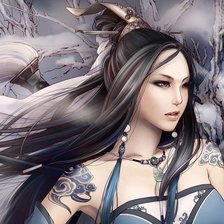 Схема вышивки «воительница»