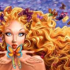 Схема вышивки «царица бабочек»