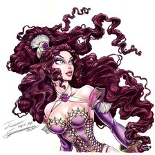 Схема вышивки «красавица в стиле диснея»