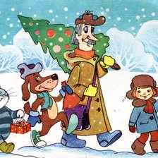 Схема вышивки «Зима в Простоквашино»