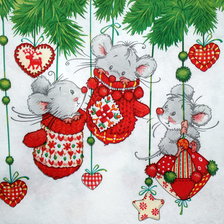 Схема вышивки «мышата»