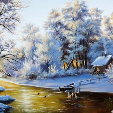 Схема вышивки «Зимнее солнце»