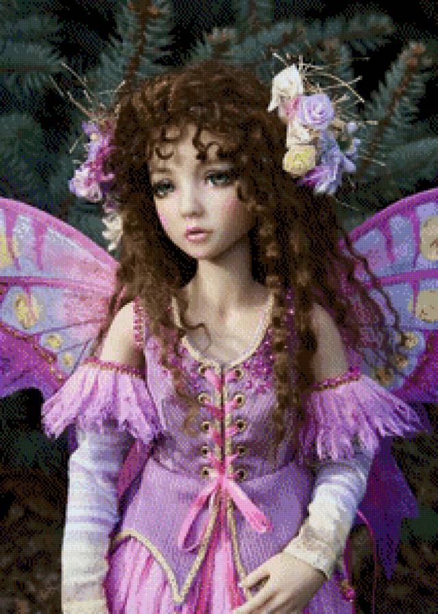 hada muñeca en fucsia - предпросмотр