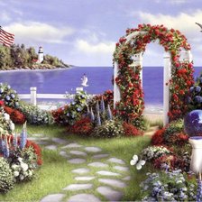 Схема вышивки «Красивый пейзаж)»