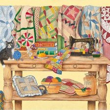 Схема вышивки «la mesa de pachtwork»