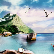 Схема вышивки «морской пейзаж»