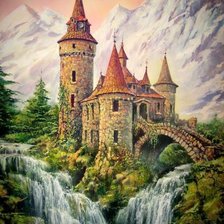 Схема вышивки «старинный замок»