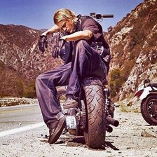 Схема вышивки «джекки байкер»