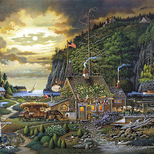 Схема вышивки «moon light roses olde maine»