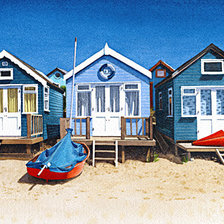 Схема вышивки «mudeford-huts»