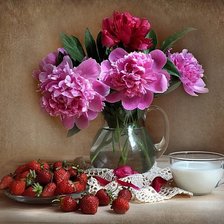 Схема вышивки «пионы»