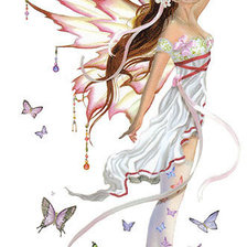 Схема вышивки «nene thomas hada con mariposas»