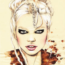 Схема вышивки «портрет девушки»