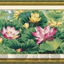Схема вышивки «Лотосы.»