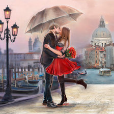 Схема вышивки «Поцелуй»