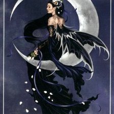 Схема вышивки «nene thomas hada negra en la luna»