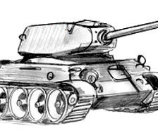 Схема вышивки «Танк»