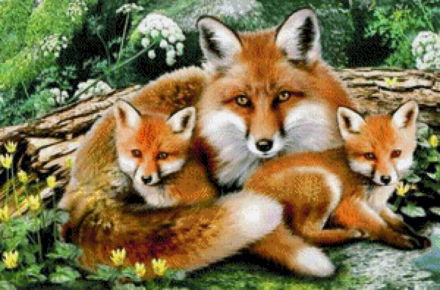 Лисичка и малыши - предпросмотр