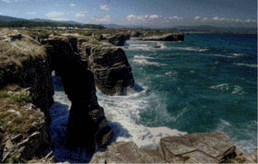 PLAYA DE LAS CATEDRALES ARCOS DESDE ARRIBA - предпросмотр