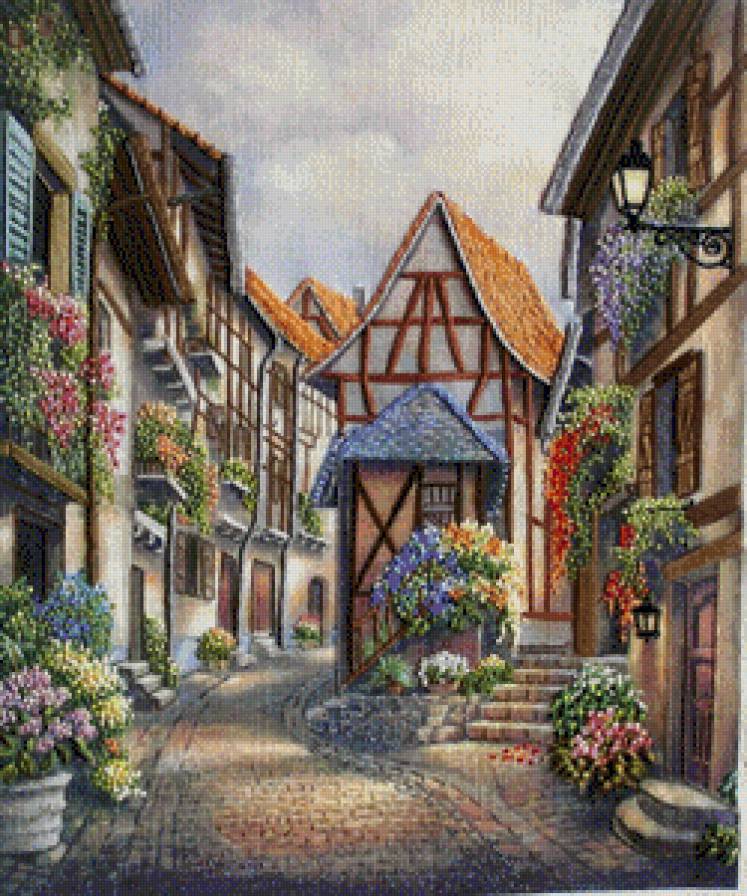 pueblo lleno de flores1 - предпросмотр