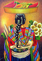 recolectora frutas y flores