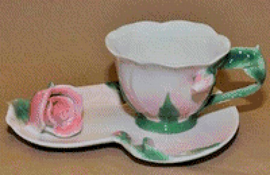 taza de te con rosa - предпросмотр