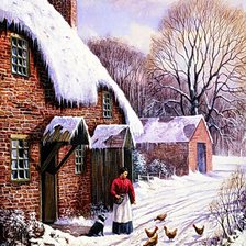 Схема вышивки «сельский дворик»