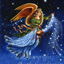 Схема вышивки «рождественский ангел»