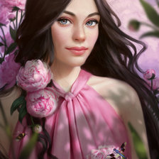 Схема вышивки «девушка»