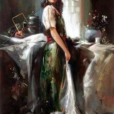 Схема вышивки «девушка»