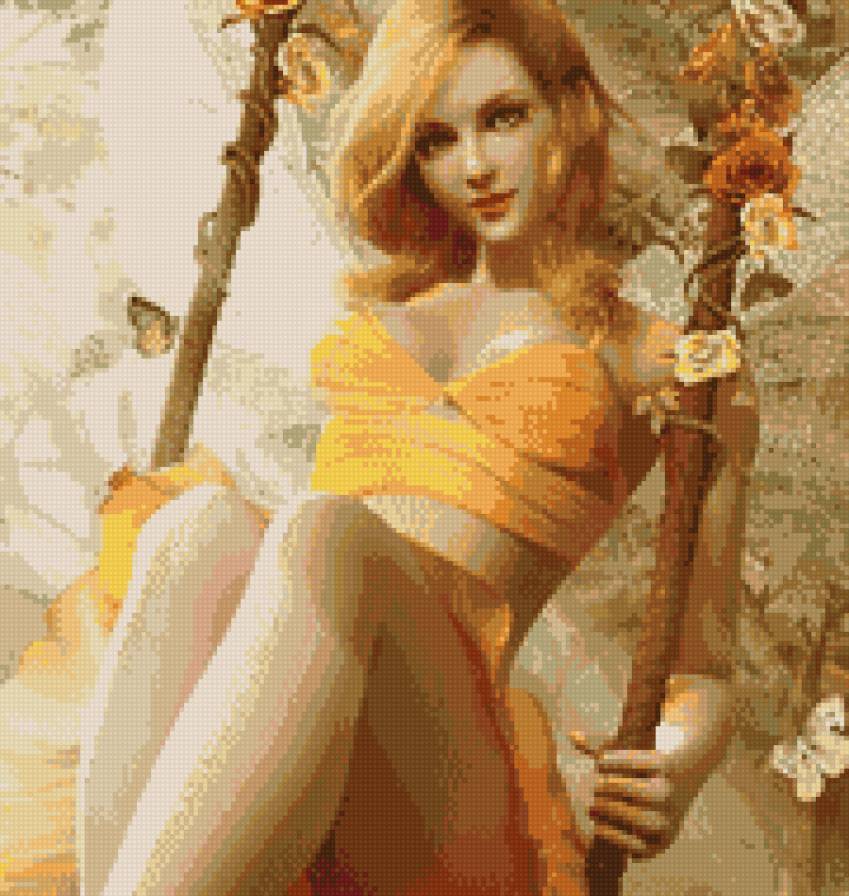 Эльф на качелях - предпросмотр