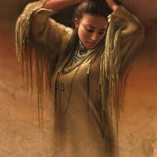 Схема вышивки «девушка Ли Богл»