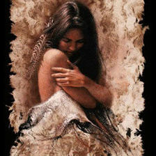 Схема вышивки «девушка Ли Богл»