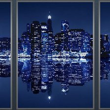 Схема вышивки «Ночной город»