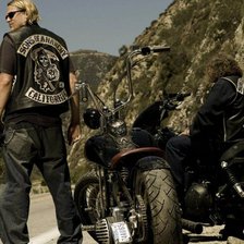 Схема вышивки «байкеры»