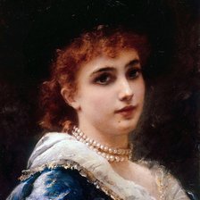 Схема вышивки «парижская красасавица в жемчугах»