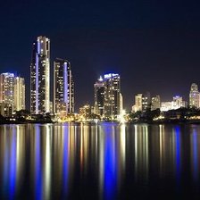 Схема вышивки «ночной  город»