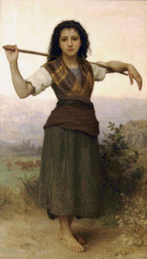 William-Adolphe Bouguereau Shepherdess - предпросмотр