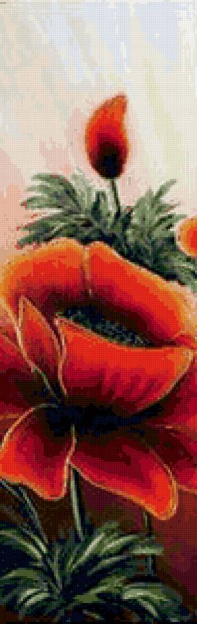 триптих маки (часть 2) - модуль, цветы, модульные - предпросмотр