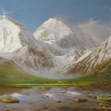 Схема вышивки «горный пейзаж»