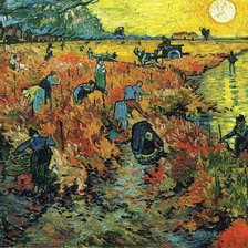 Схема вышивки «Ван Гог Красные виноградники в Арле 1888»