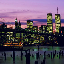 Схема вышивки «Ночной Нью-Йорк»