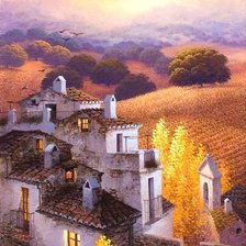 Схема вышивки «пейзаж»