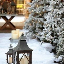 Схема вышивки «Зимний пейзаж»