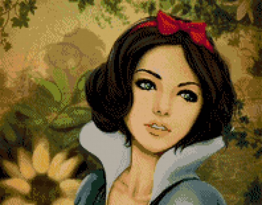 Белоснежка - dmc, вышивка, крестик, белоснежка - предпросмотр