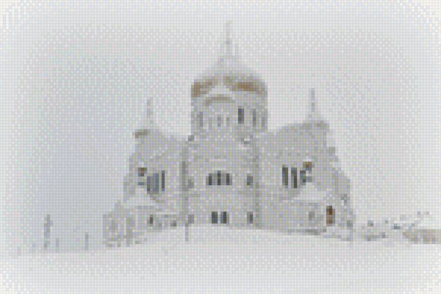 Белогорский монастырь - церковь, гора, монастырь, белая гора - предпросмотр