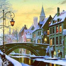 Схема вышивки «городской пейзаж»